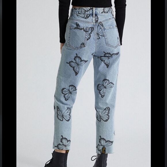 PacSun eco butterfly high waisted straight leg jeans, 26 - Picture 5 of 12